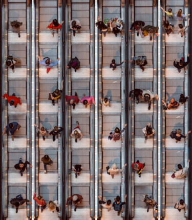 Fotografie getiteld "The World From Abov…" door Werner Roelandt, Origineel Kunstwerk, Gemanipuleerde fotografie Gemonteerd o…