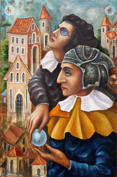 Pittura intitolato "ТАЙНЫЕ ГОСТИ 2" da Vladimir Pronkin, Opera d'arte originale, Olio