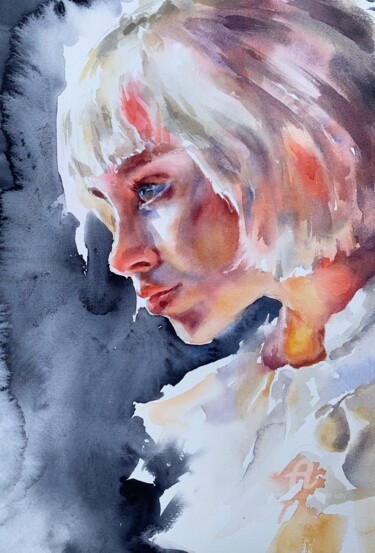 Pittura intitolato "Light. Before & aft…" da Oxana Luky, Opera d'arte originale, Acquarello