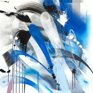 绘画 标题为“Blueshift 27” 由Emanuele Vittorioso, 原创艺术品, 丙烯 安装在木质担架架上
