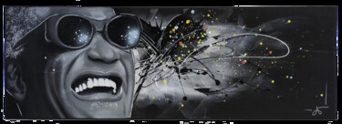绘画 标题为“Ray Charles” 由Jessie Raveleau, 原创艺术品, 丙烯 安装在木质担架架上