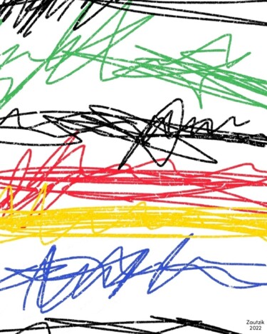 Arte digitale intitolato "D032/2022" da Marco Zautzik, Opera d'arte originale, Pittura digitale