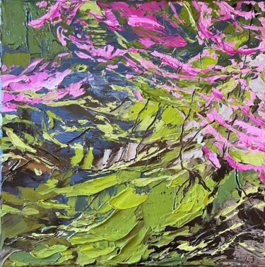 Magic colors of spring 1.Couleurs magiques du printemps 1 Painting titled "Magic colors of spr…" by Elena Mashajeva-Agraphiotis, Original Artwork, Oil Mounted on Wood Stretcher frame