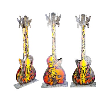 雕塑 标题为“SCULPTURE GUITARE P…” 由F. Spi-K-Tri, 原创艺术品, 不锈钢