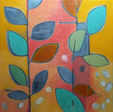 Pintura intitulada "Feuillages d'été 2/2" por Sylvie Serre, Obras de arte originais, Acrílico
