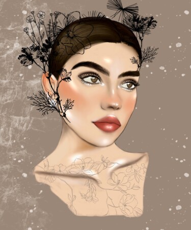 Digital Arts titled "The Art of being a…" by Dounia Jaaboub, Original Artwork, Digital Painting