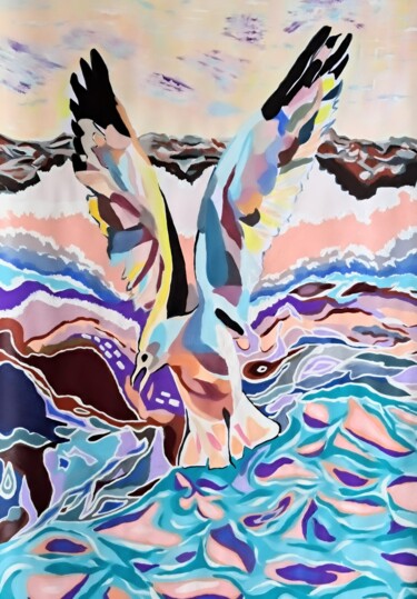 绘画 标题为“The flight of the s…” 由Sanja Jancic, 原创艺术品, 丙烯