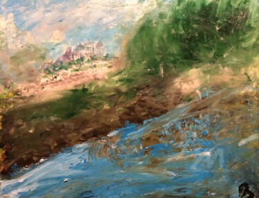 绘画 标题为“L’yonne” 由Julien Danaux (Artdanaux), 原创艺术品, 油 安装在木质担架架上
