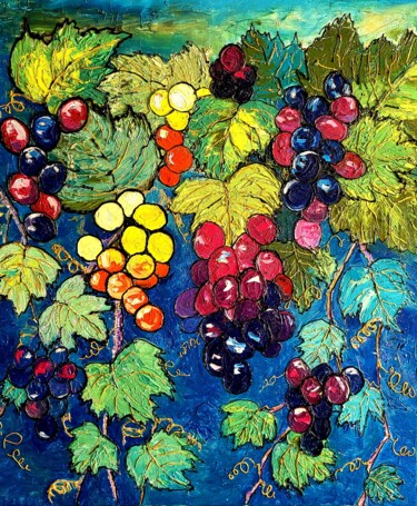 Peinture intitulée "Grains de folie" par Elena Lanceleux, Œuvre d'art originale, Huile