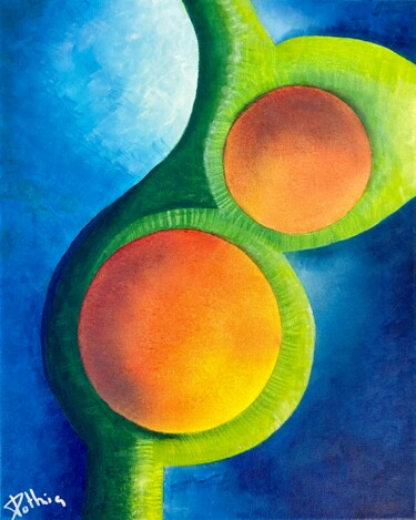 Painting titled "Connection 8 degree…" by Stéphanie Pothier, Original Artwork, Oil