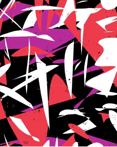 Arts numériques intitulée "D002/2023" par Marco Zautzik, Œuvre d'art originale, Peinture numérique