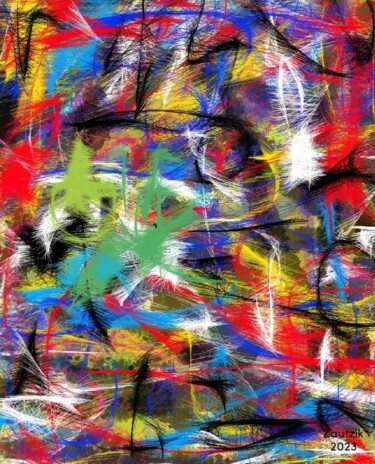 Arts numériques intitulée "D015/2023" par Marco Zautzik, Œuvre d'art originale, Peinture numérique