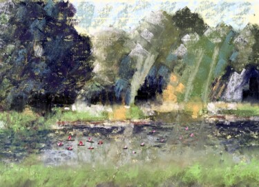 Peinture intitulée "23-04-28    pastel" par Marie-Claude Baldi, Œuvre d'art originale, Pastel Monté sur Plexiglas