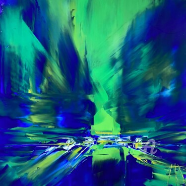 绘画 标题为“Tron” 由Francois Barroux, 原创艺术品, 油 安装在木质担架架上