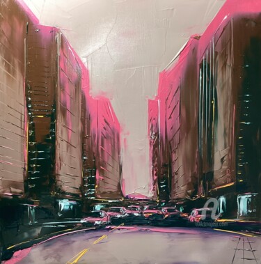 绘画 标题为“Virtualité” 由Francois Barroux, 原创艺术品, 油 安装在木质担架架上