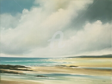 Painting titled "Memories On Distant…" by Mullo, Original Artwork, Oil Mounted on Wood Stretcher frame