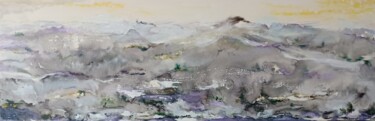 Peinture intitulée "L'espace d'un souff…" par Odile Degand, Œuvre d'art originale, Encre Monté sur Châssis en bois