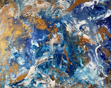 GIANTS OF THE SEA Peinture intitulée "GIANTS OF THE SEA" par Andrea Schiavetta, Œuvre d'art originale, Acrylique Monté sur Châssis en bois