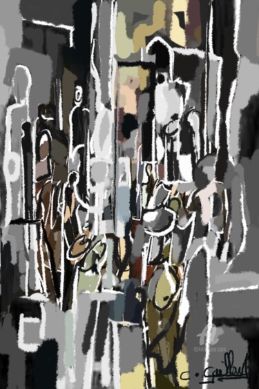 Schilderij getiteld "Obsessions 2" door Cédric Gaillard, Origineel Kunstwerk, Olie
