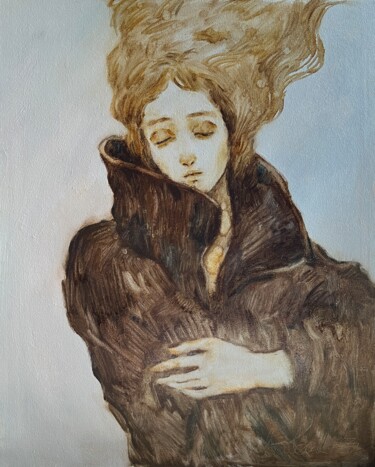 绘画 标题为“In a warm coat” 由Isolde Pavlovskaya, 原创艺术品, 油