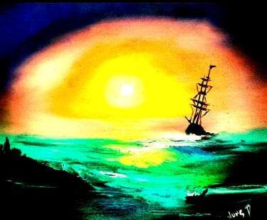 Peinture intitulée "Shine on crazy diam…" par Pascal Jung, Œuvre d'art originale, Huile
