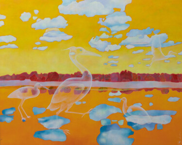 Painting titled "Fragment d'éternité" by Marie-Pierre Autonne, Original Artwork, Oil