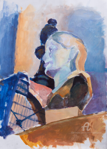 Painting titled "ΣΥΝΘΕΣΗ ΜΕ ΚΟΡΗ" by Ioannis Filippopoulos, Original Artwork, Acrylic