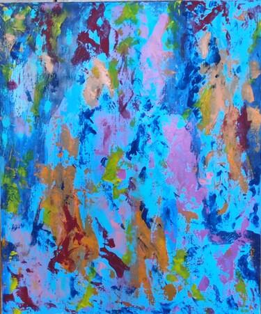 Peinture intitulée "Douceur" par Effelle, Œuvre d'art originale, Acrylique Monté sur Panneau de bois