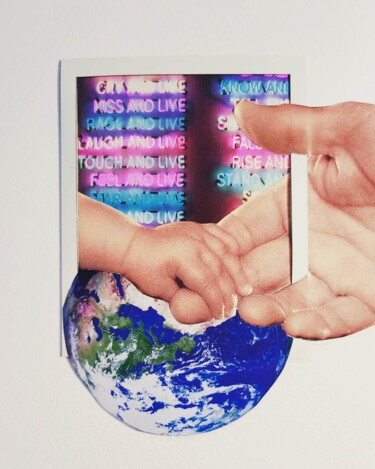 Collages titled "Le monde est à toi" by Marion Revoyre, Original Artwork, Collages