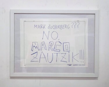 图画 标题为“Zuckerberg? No, Zau…” 由Marco Zautzik, 原创艺术品, 圆珠笔