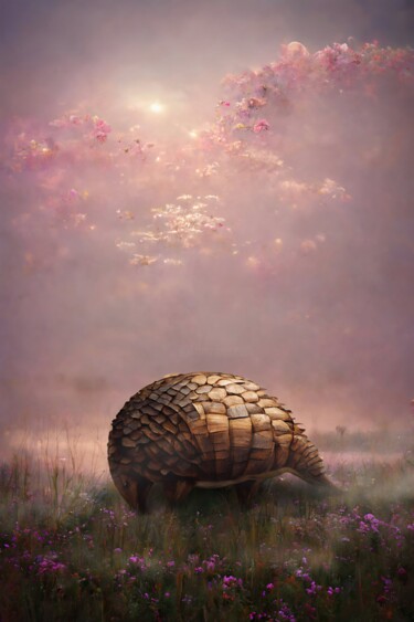 数字艺术 标题为“Wooden armadillo in…” 由Kristika, 原创艺术品, 照片蒙太奇
