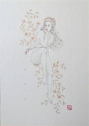 绘画 标题为“Un jour viendra...-…” 由Nathalie Boyer, 原创艺术品, 墨