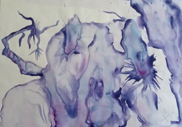 绘画 标题为“L'ORSETTO VIOLA” 由Carla Favoino, 原创艺术品, 丙烯