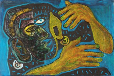 绘画 标题为“Dancing Buddha” 由Martin Pollak, 原创艺术品, 丙烯 安装在木质担架架上