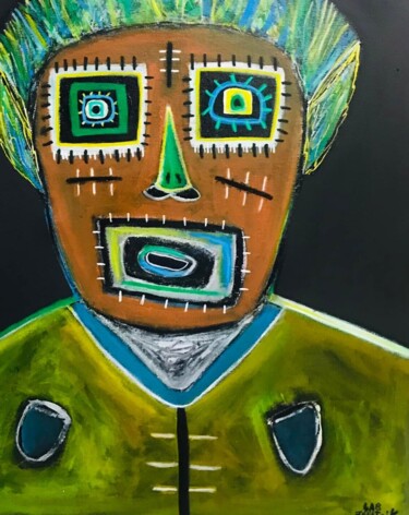 Peinture intitulée "Signore con cicatri…" par Marco Zautzik, Œuvre d'art originale, Acrylique