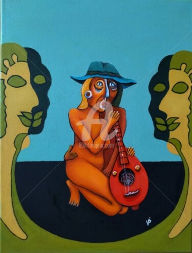 Pittura intitolato "Music" da Krisline, Opera d'arte originale, Olio