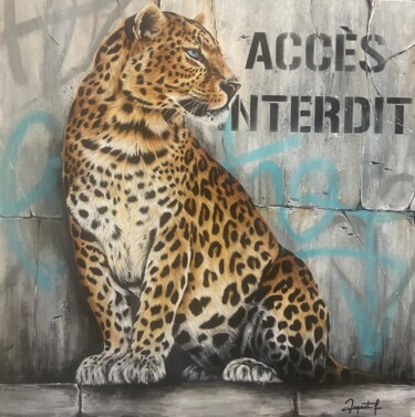 Peinture intitulée "Street jaguar" par Fabienne Dagnet, Œuvre d'art originale, Acrylique