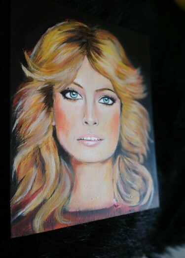 Pintura intitulada "Farrah Fawcett" por Lorelye, Obras de arte originais, Acrílico