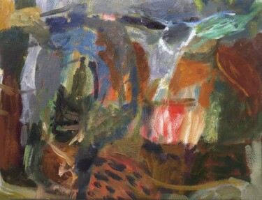 Peinture intitulée "Naissance de la cou…" par Olga Richir, Œuvre d'art originale, Huile