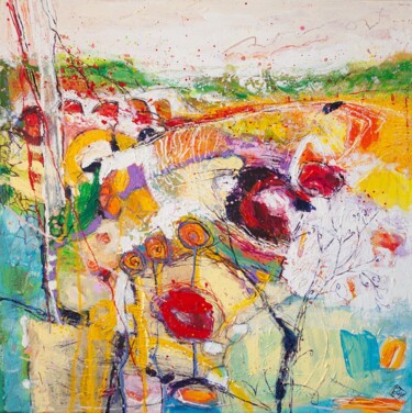Les Jardins Extraordinaires, 3 Peinture intitulée "Les Jardins Extraor…" par Élisabeth Augendre Moreau, Œuvre d'art originale, Acrylique Monté sur Châssis…