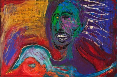 Painting titled "Bob Marley" by Martin Pollak, Original Artwork, Acrylic Mounted on Wood Stretcher frame