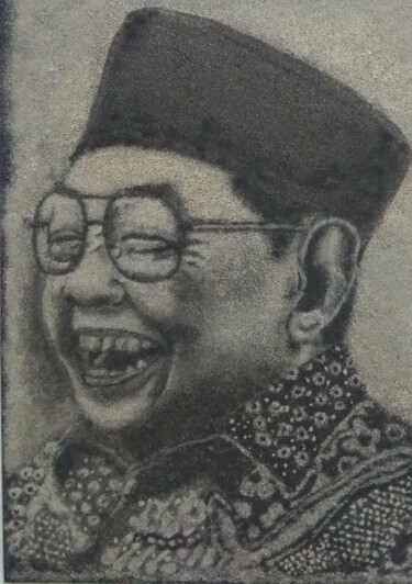 绘画 标题为“GusDur” 由Hasan Abeta, 原创艺术品, 沙