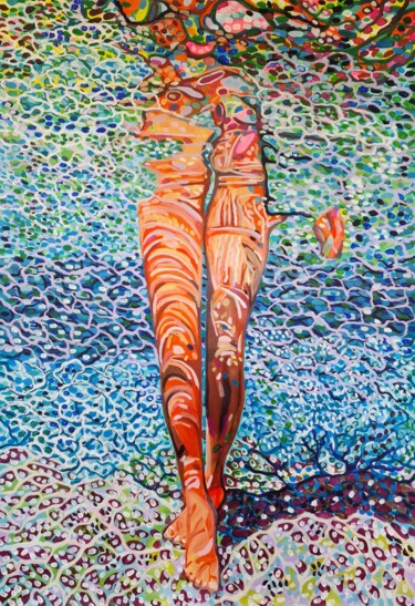 Schilderij getiteld "Underwater No 8 / 1…" door Alexandra Djokic, Origineel Kunstwerk, Acryl