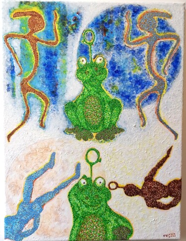 Painting titled "N°19) « Le voyage d…" by Sylvain Zabeth, Original Artwork, Acrylic