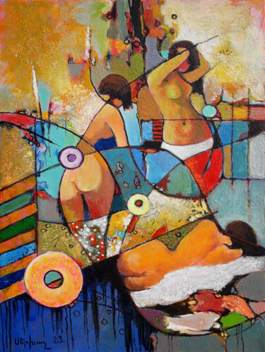 Beach (50x70cm, oil/canvas, ready to hang) 绘画 标题为“Beach (50x70cm, oil…” 由Serkhach, 原创艺术品, 油 安装在木质担架架上