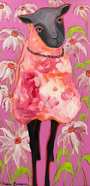 Lakshman Girl, acrylic on canvas, 18 x 36 in 「Lakshman Girl, acry…」というタイトルの絵画 Daria Borisovaによって, オリジナルのアートワーク, アクリル