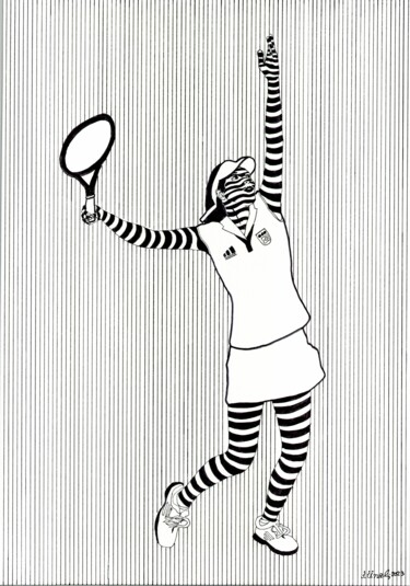 "Serving shot - 2" başlıklı Resim Ibrahim Unal tarafından, Orijinal sanat, Işaretleyici