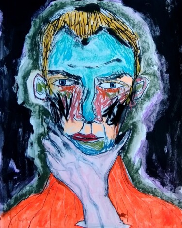 Peinture intitulée "DOUTE 2" par Pascal Briba, Œuvre d'art originale, Acrylique