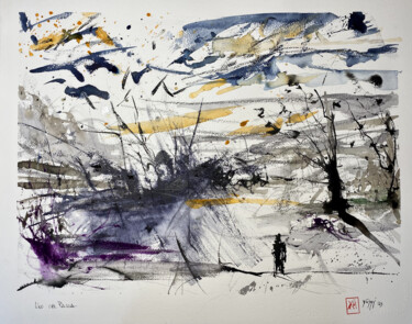 Pittura intitolato "Uno che passa" da Yūrei, Opera d'arte originale, Acquarello