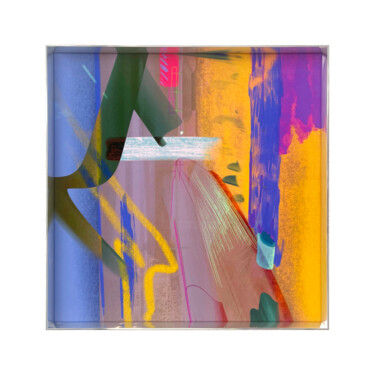 Painting titled "Pont d'Attente" by Evin Tison, Original Artwork, Digital Painting Mounted on Cardboard